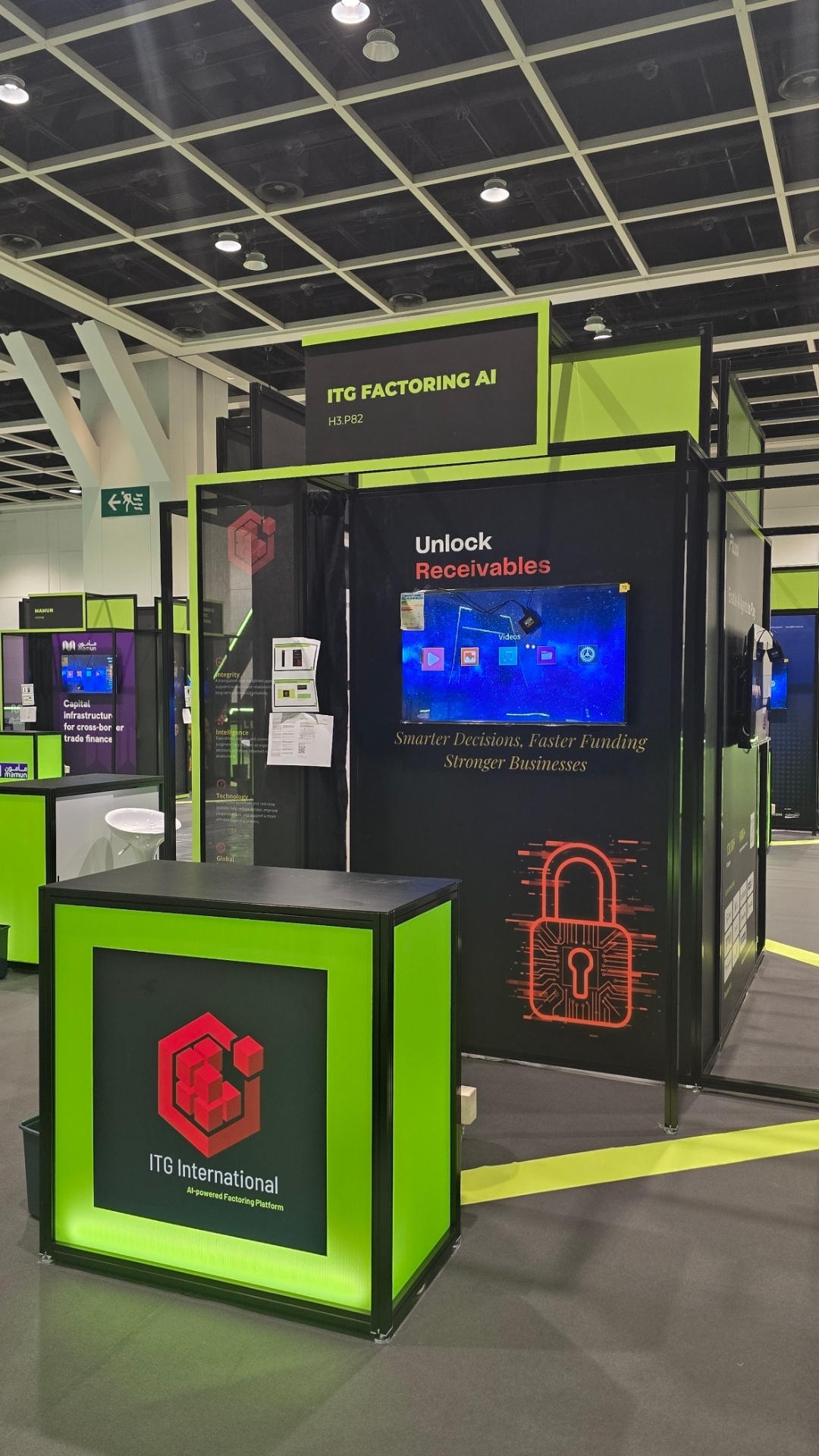 ITG Factoring AI exhibition booth at Leap East 2026